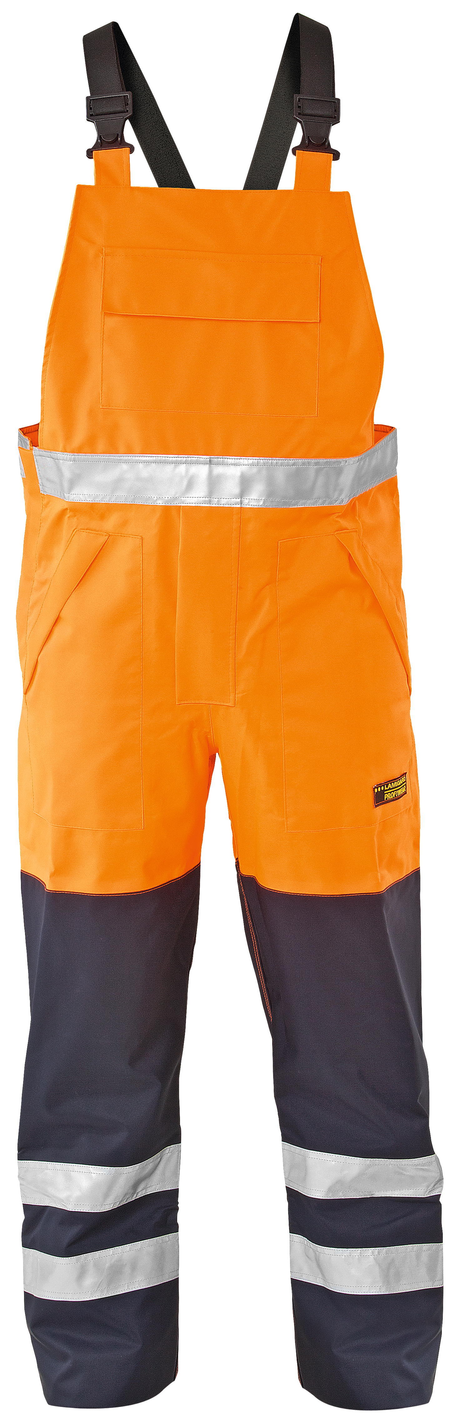 KIND-Warnschutz, Warn-Latzhose, TOP, o. Wärmfutter, warnorange/navy