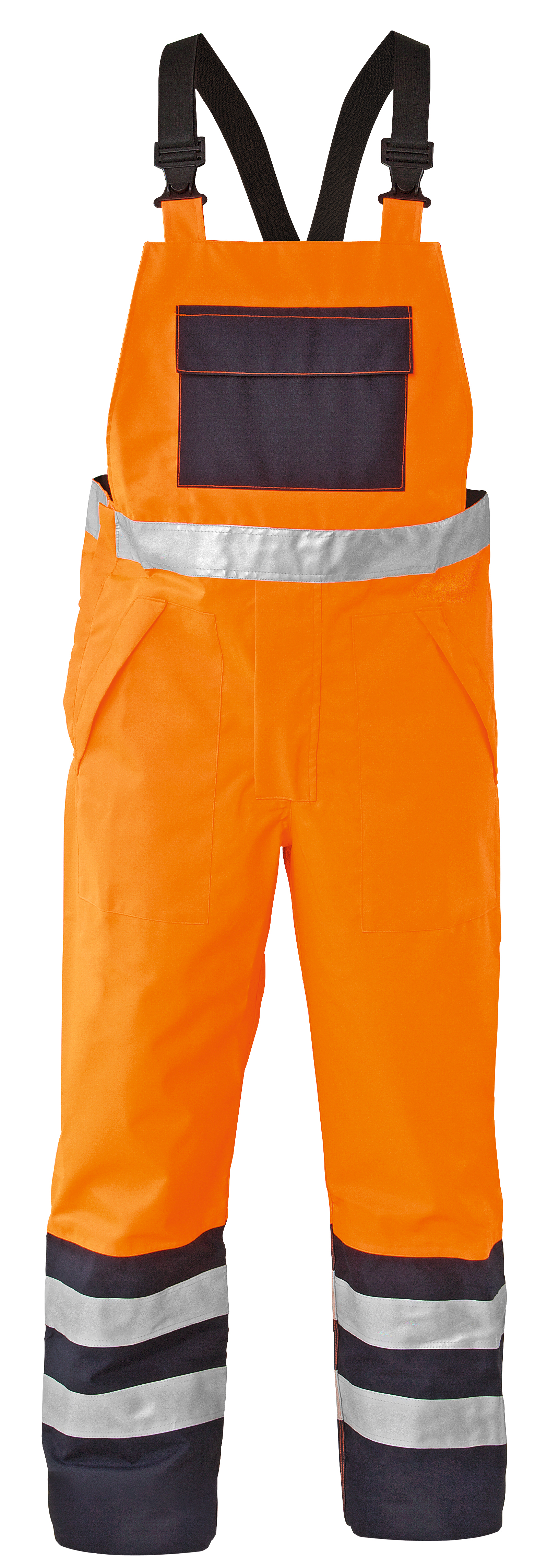 KIND-Warnschutz, Warn-Latzhose, o. Wärmfutter, warnorange/navy