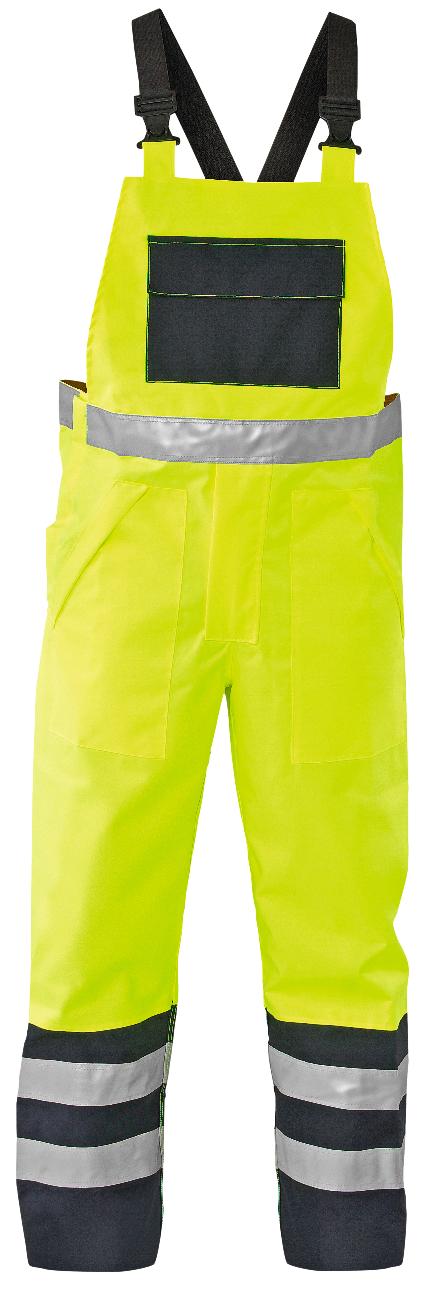 KIND-Warnschutz, Warn-Latzhose, o. Wärmfutter, warngelb/navy