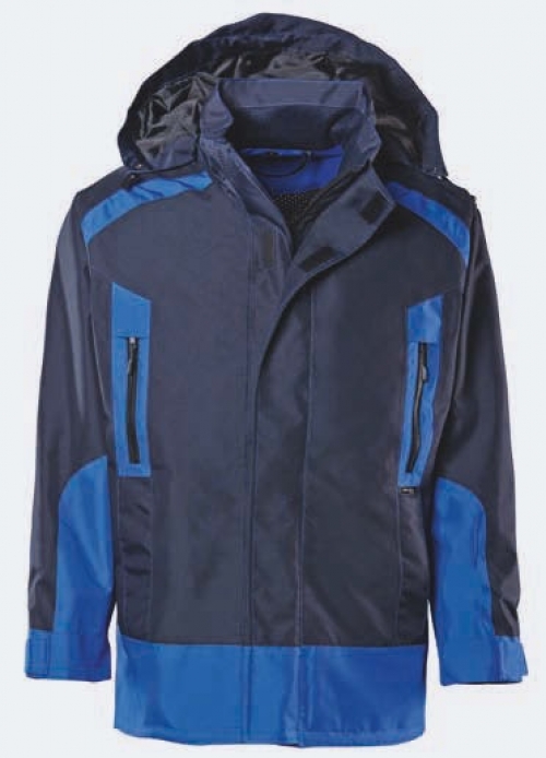 KIND-Nässeschutz, Regenschutz, Wetter-Schutz, Wetterjacke, Regen-Nässe-Jacke, DUOLINE, navy/royal