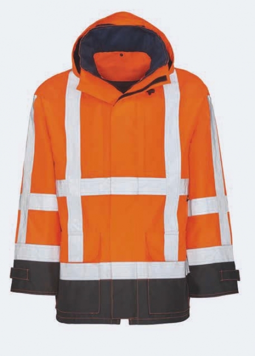 KIND-Warnschutz, Warn-Jacke, SCOPE, o. Wärmfutter, warnorange/schwarz