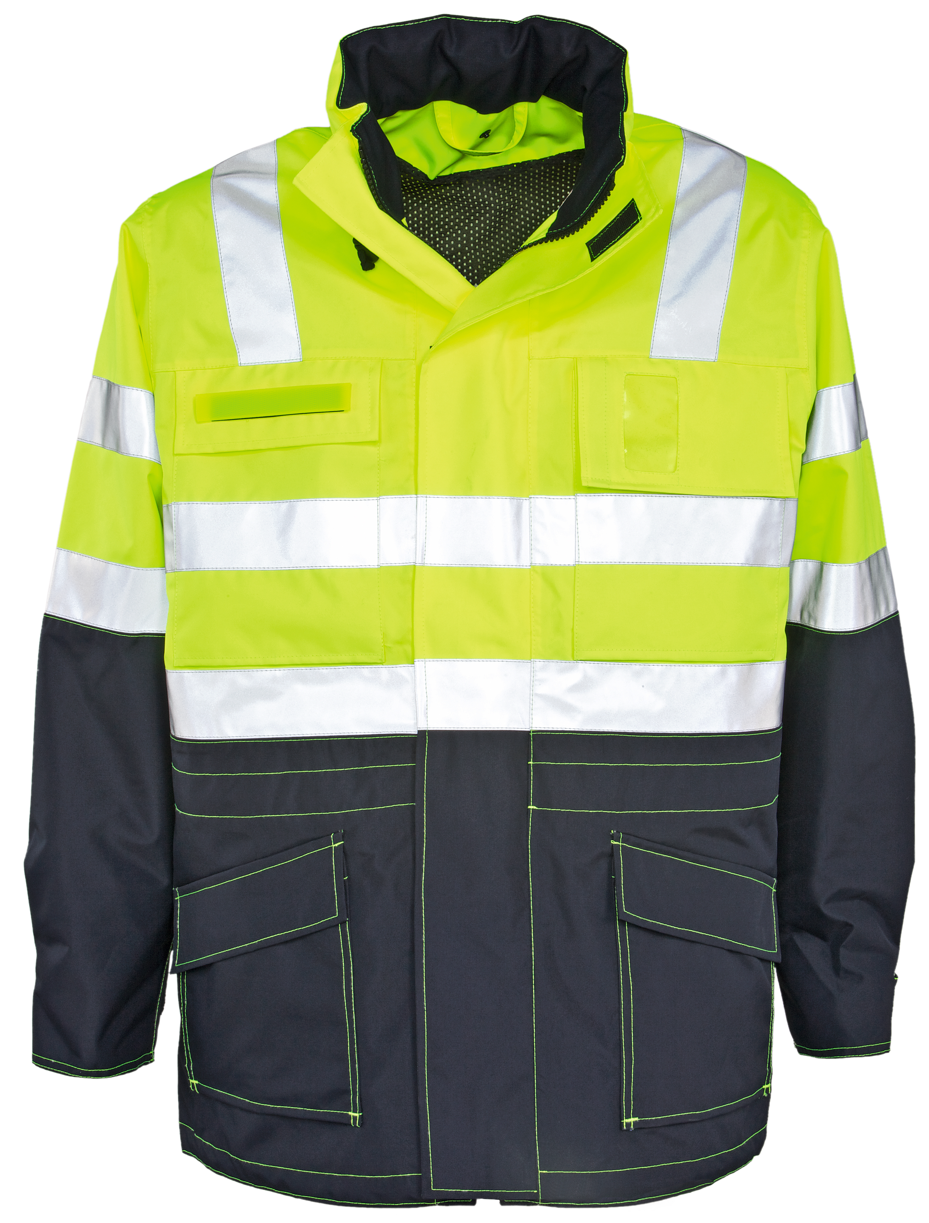 KIND-Warnschutz, Warn- u. Wetterschutz, Parka, AVIASTAR, m. Fleece-Wärmfutter, warngelb/navy