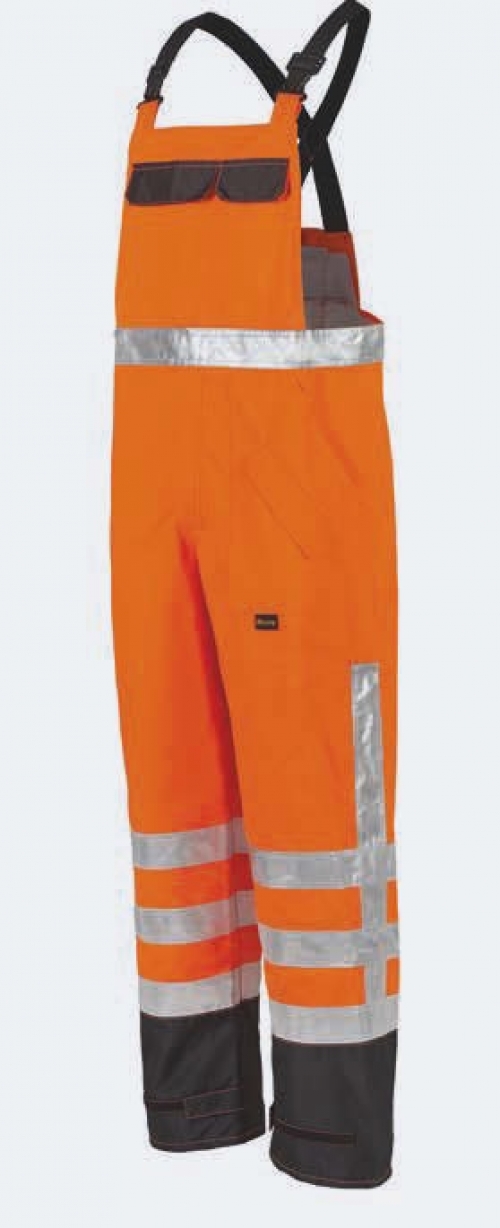 KIND-Warnschutz, Warn-Latzhose, SCOPE, o. Wärmfutter, warnorange/schwarz