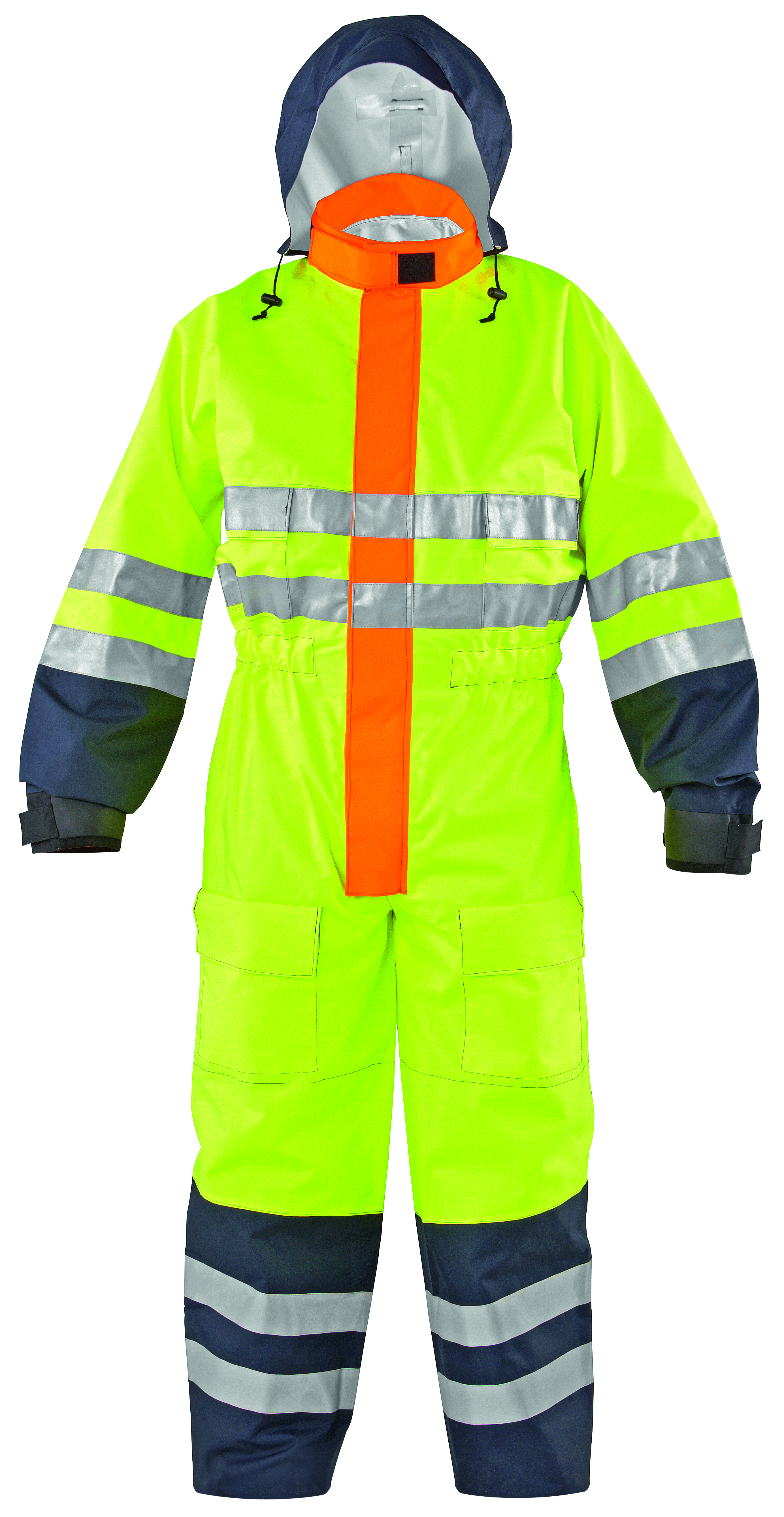 KIND-Warnschutz, Warn-Overall, MULTISTAR, o. Wärmfutter, warngelb/warnorange navy