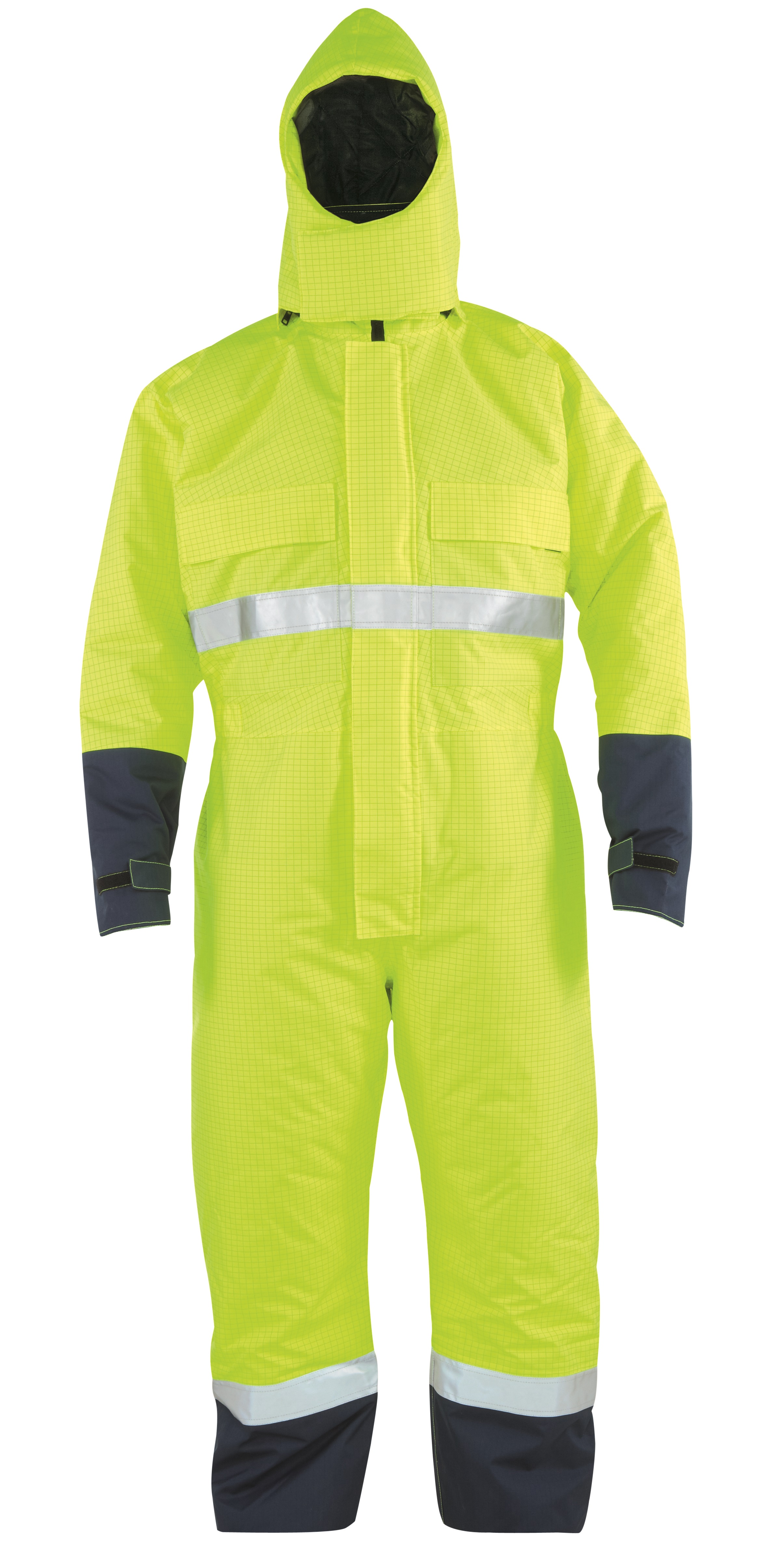 KIND-Nässeschutz, Regenschutz, Wetterschutz, Kälte-Regen-Schutz-Arbeits-Berufs-Overall, MULTISTAR, warngelb/navy