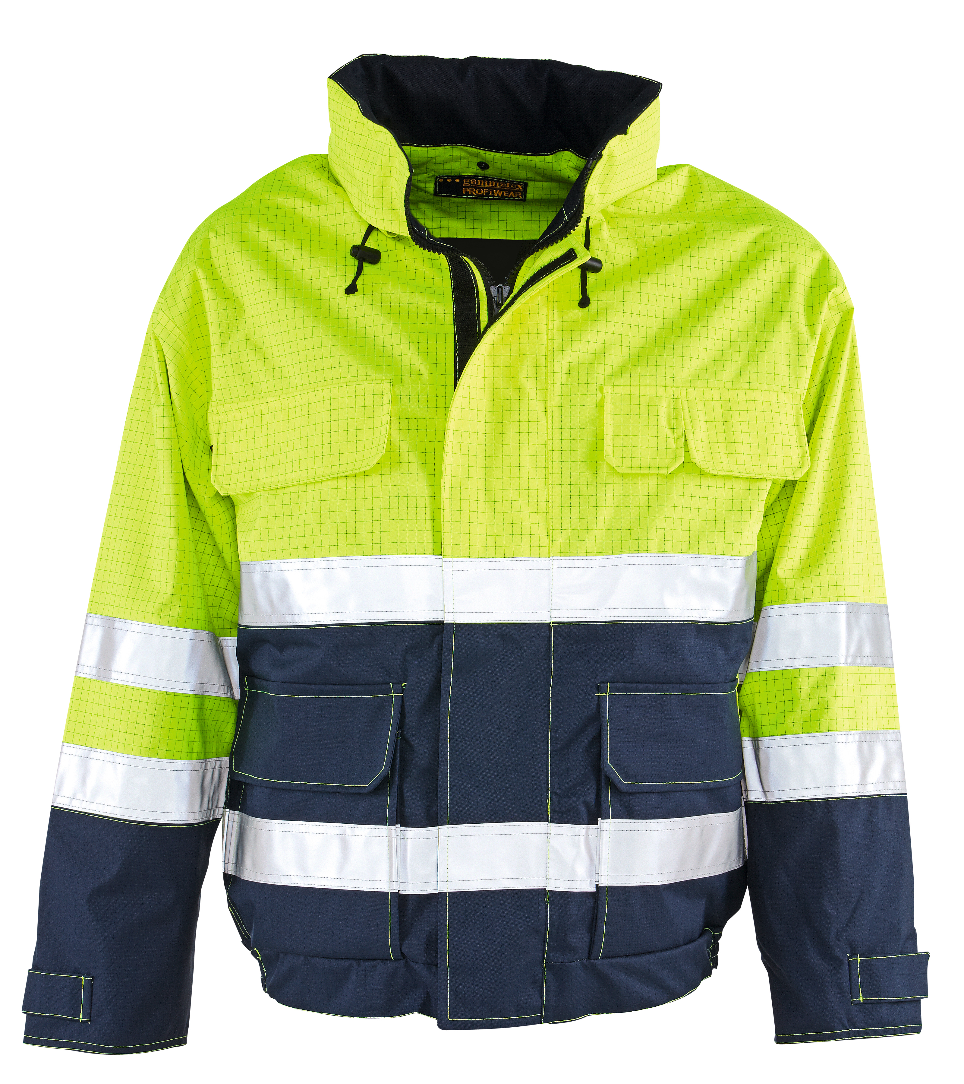 KIND-Warnschutz, Multifunktionsschutz, Warn-Jacke, STARLINE, m. Wärmfutter, warngelb/navy