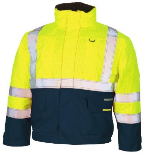 KIND-Warnschutz, Warn-Wetterschutz-Warnjacke, STARLIGHT FA 3000, warngelb/navy