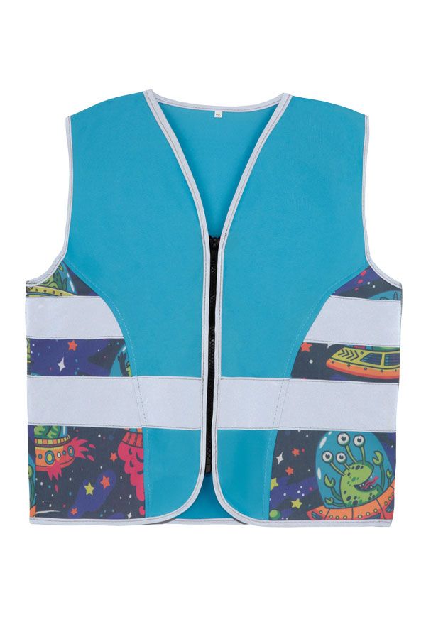 KORNTEX-Warnschutz, Kinder Warnweste Action Aerospace, CO2 neutral, Blau/Alien