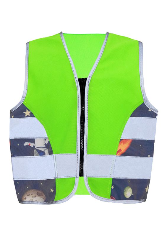 KORNTEX-Warnschutz, Kinder Warnweste Action Aerospace, CO2 neutral, neongrün/UFO
