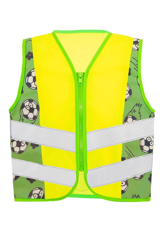 KORNTEX-Warnschutz, Kinder Warnweste Action Sports, CO2 Neutral, signal-gelb/Fußball
