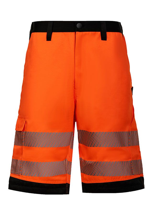 KORNTEX-Warnschutz, EOS Hi-Vis Shorts mit schwarzen Partien, signal-orange/schwarz