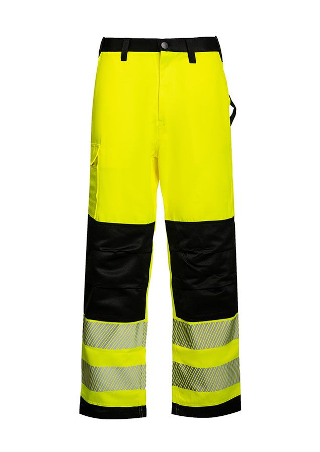 KORNTEX-Warnschutz, EOS Hi-Vis Hose mit schwarzen Partien, signal-gelb/schwarz