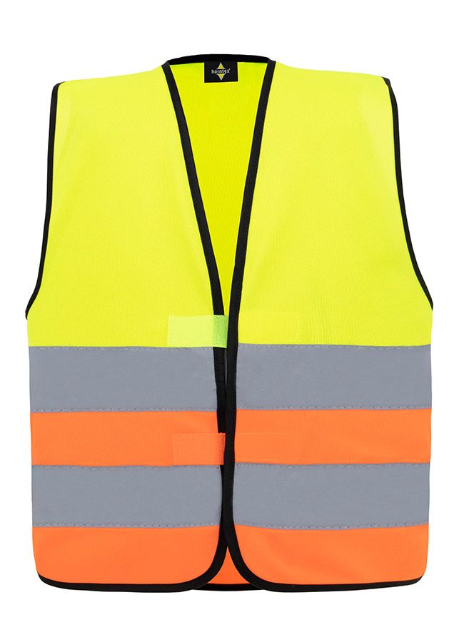 KORNTEX-Warnschutz, Kinder-Warnschutz-Funktionsweste, signal-gelb/signal-orange