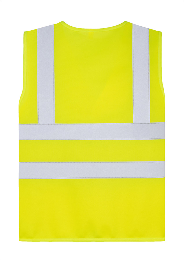 Korntex® Kinderwarnweste Esbjerg - Vier Reflexstreifen - Signal-Gelb