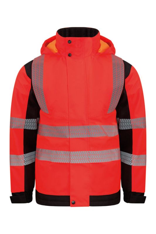 KORNTEX-Nässeschutz, Regenschutz, Hi-Vis Softshell Regenjacke (Printable), Copenhagen, rot/schwarz