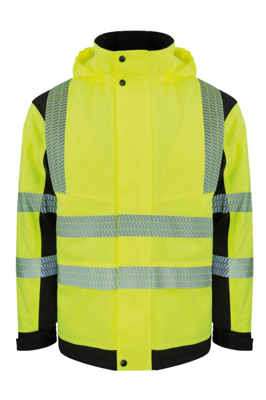 KORNTEX-Warnschutz, Hi-Vis Softshell Regenjacke (Printable), Copenhagen, signal-gelb/schwarz