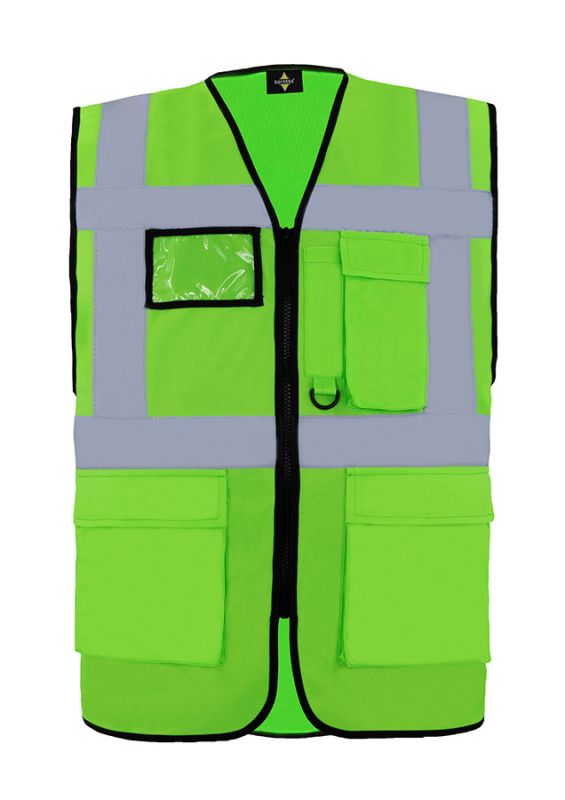 KORNTEX-Warnschutz, Comfort Executive Multifunctional Safety Weste Hamburg, hellgrün