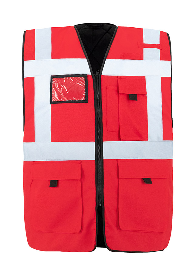 KORNTEX-Warnschutz, Gefütterte Warnweste Comfort Fit Wismar, rot