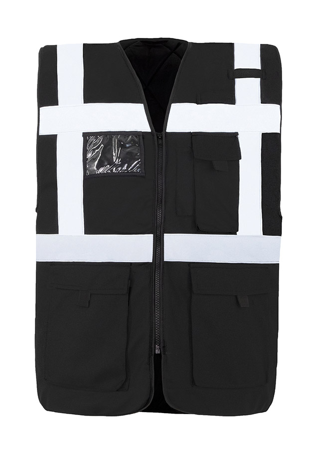 KORNTEX-Warnschutz, Gefütterte Warnweste Comfort Fit Wismar, schwarz