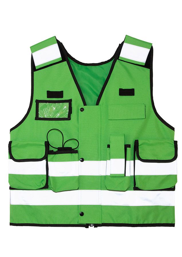 Korntex® Tactical Warnweste Stammheim - Elastischer Bund und 360° Sichtbarkeit - Grün