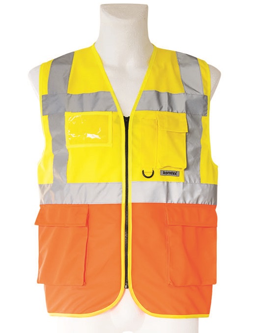 KORNTEX-Warnschutz, Multi-Funktions-Warn-Weste, gelb/orange