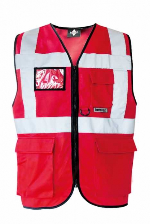 KORNTEX-Warnschutz, Multi-Funktions-Warn-Weste, rot