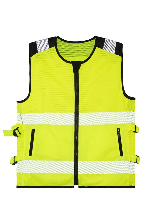 Korntex® Hi-Vis Mesh Motorrad Warnweste Naxos - Signal Gelb