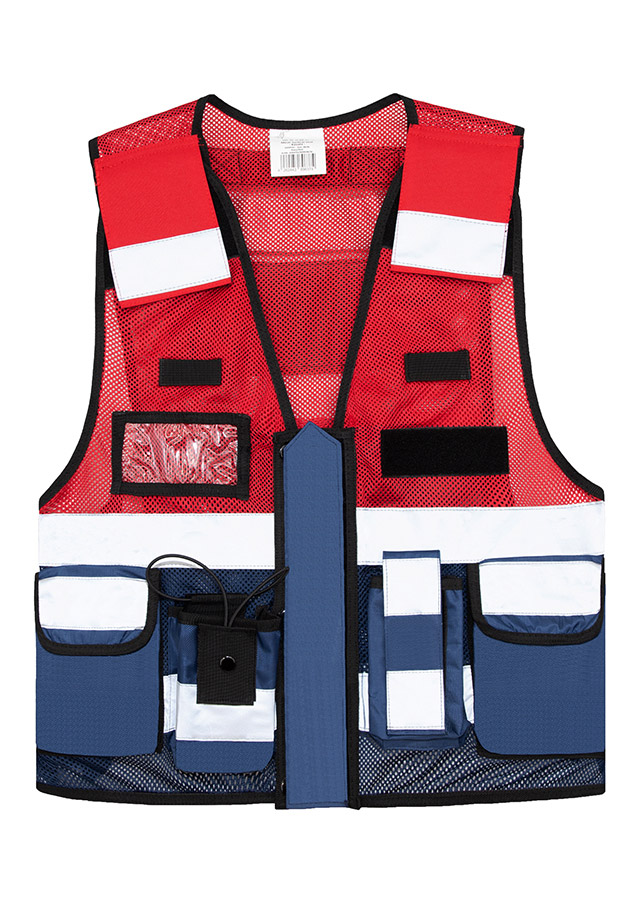 KORNTEX-Warnschutz, Mesh Tactical Weste Sparta - Farbe: Marineblau/Rot