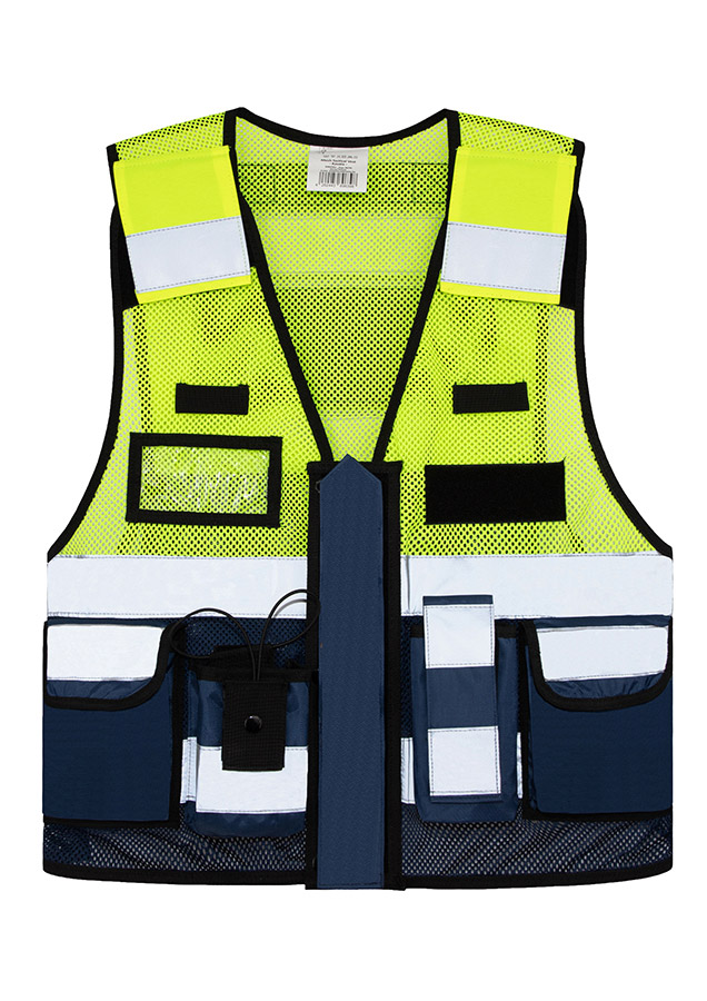 KORNTEX-Warnschutz, X-Mesh Tactical Weste Sparta - Farbe: Marineblau/Gelb