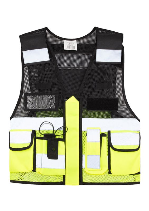 KORNTEX-Warnschutz, Mesh Tactical Weste Sparta - Farbe: Gelb/Schwarz