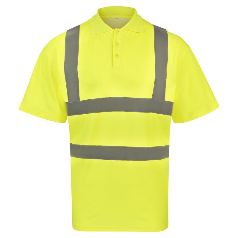 KORNTEX-Warnschutz, Hi-Vis Poly-Cotton Polo Cambridge, signal-gelb