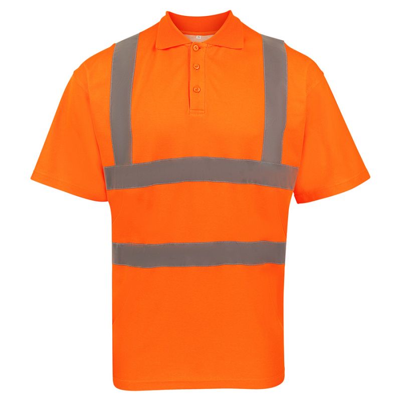 KORNTEX-Warnschutz, Hi-Vis Poly-Cotton Polo Cambridge, signal-orange