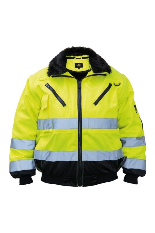 KORNTEX-Warnschutz, Hi-Vis Pilotenjacke Oslo, signal gelb/schwarz