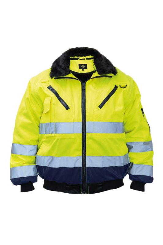 KORNTEX-Warnschutz, Hi-Vis Pilotenjacke Oslo, signal gelb/marineblau
