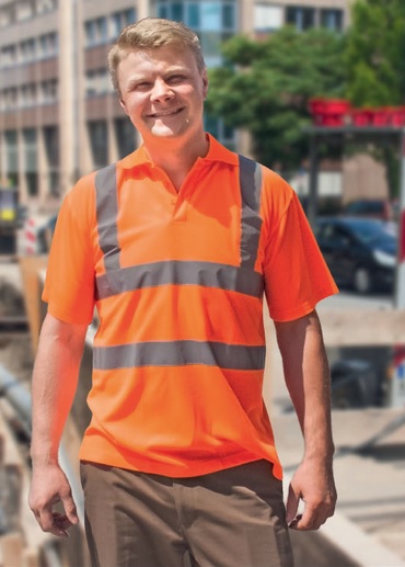KORNTEX-Warnschutz, Hi-Viz Warn-Polo-Shirt, orange