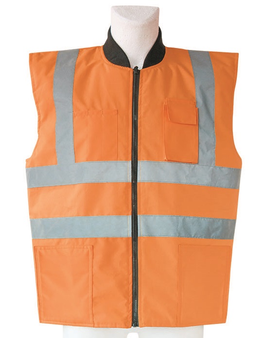 KORNTEX-Warnschutz, Bodywarmer-Warn-Weste, Wendeweste, orange