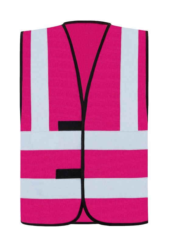 KORNTEX-Warnschutz, Warnschutzweste mit vier Reflexstreifen, magenta
