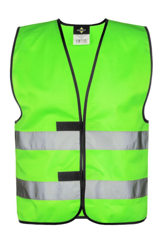 KORNTEX-Warnschutz, Warnweste Wolfsburg, schwarzer Saum, neongrün