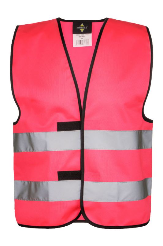 KORNTEX-Warnschutz, Warnweste Wolfsburg, schwarzer Saum, neonpink