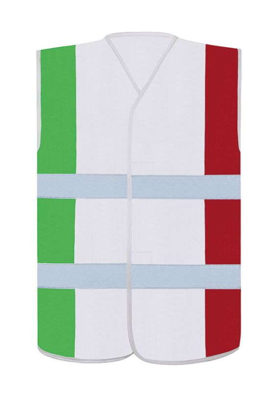 KORNTEX-Warnschutz, Nationen-Warnweste Italy, CO2 Neutral, grün-weiß-rot