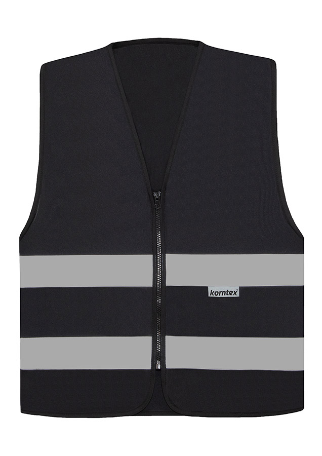 KORNTEX-Warnschutz, Warnweste mit Reißverschluss, Cologne, Farbe: schwarz