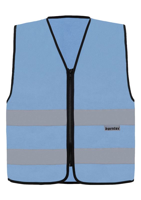 KORNTEX-Warnschutz, Warnweste mit Reißverschluss, Cologne, Farbe: himmelblau