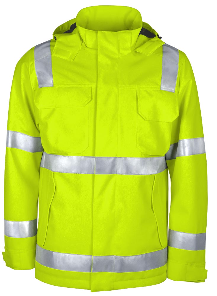 TEAMDRESS-PSA-Warnschutz, Wetterjacke, Kl. 2, warngelb