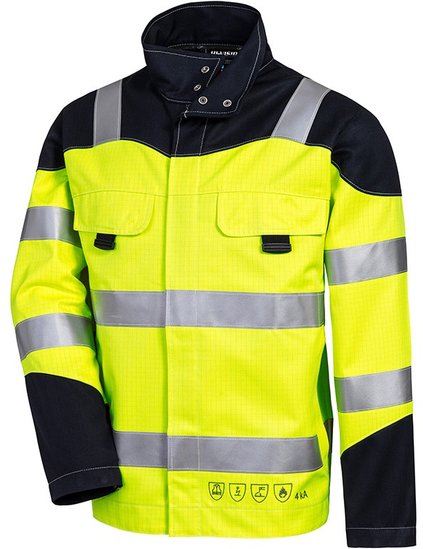 HB-Warnschutz, Warn-Störlichtbogenschutz-Blouson, 275 g/m², warngelb/navy
