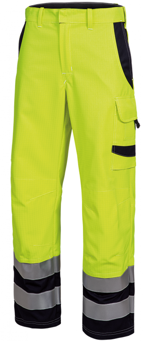 HB-Warnschutz, Störlichtbogenschutz-Warn-Bundhose, 275 g/m², warngelb/navy
