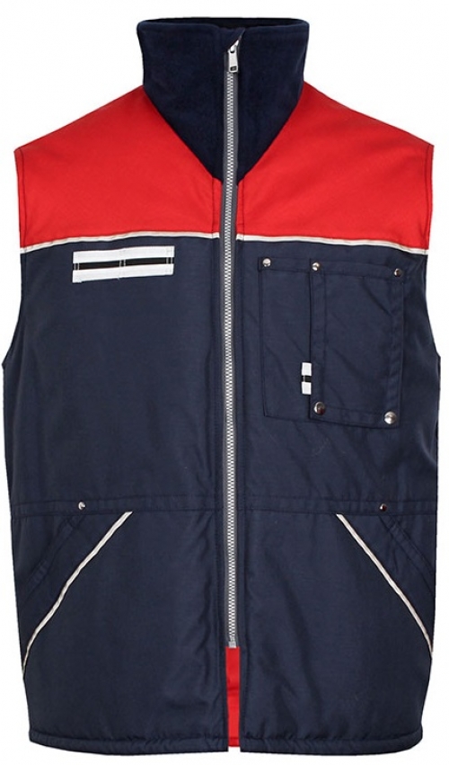 Gr.54/56 HB-Kälteschutz-Kühlraum-Weste, 410 g/m², navy/rot