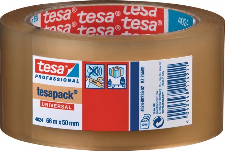 NW-TECWERK (Promat), TESA-Verpackungsklebeband PP pack® 4024 farblos L.66m B.50mm Rl.