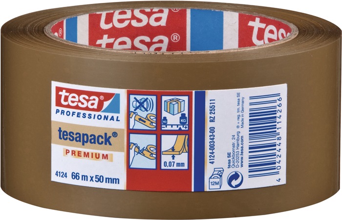 NW-TESA-Verpackungsklebeband PVC pack® 4124 chamois L.66m B.50mm Rl.