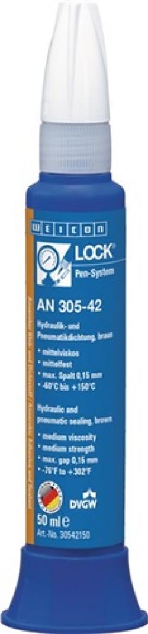 NW-TECWERK (Promat), WEICON-Hydraulik-/Pneumatikdichtung  AN 305-42 mf.mv.braun 50 ml Pen