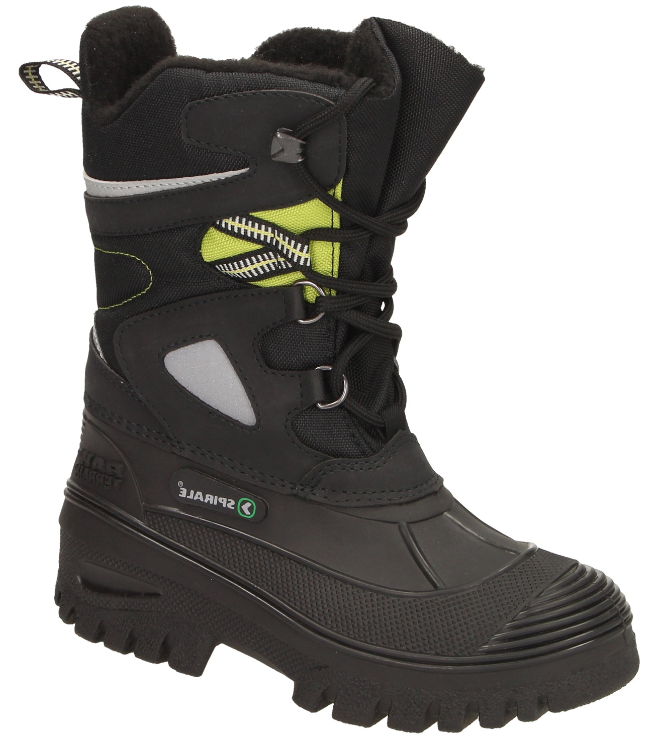 Nora Kinder Freizeit Gummistiefel Regenstiefel Falco schwarz hellgrün
